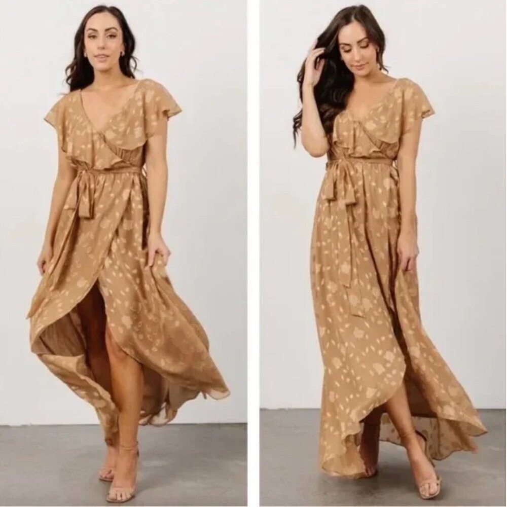 NWT Baltic Born “Marion Jacquard Ruffle Maxi Dress”